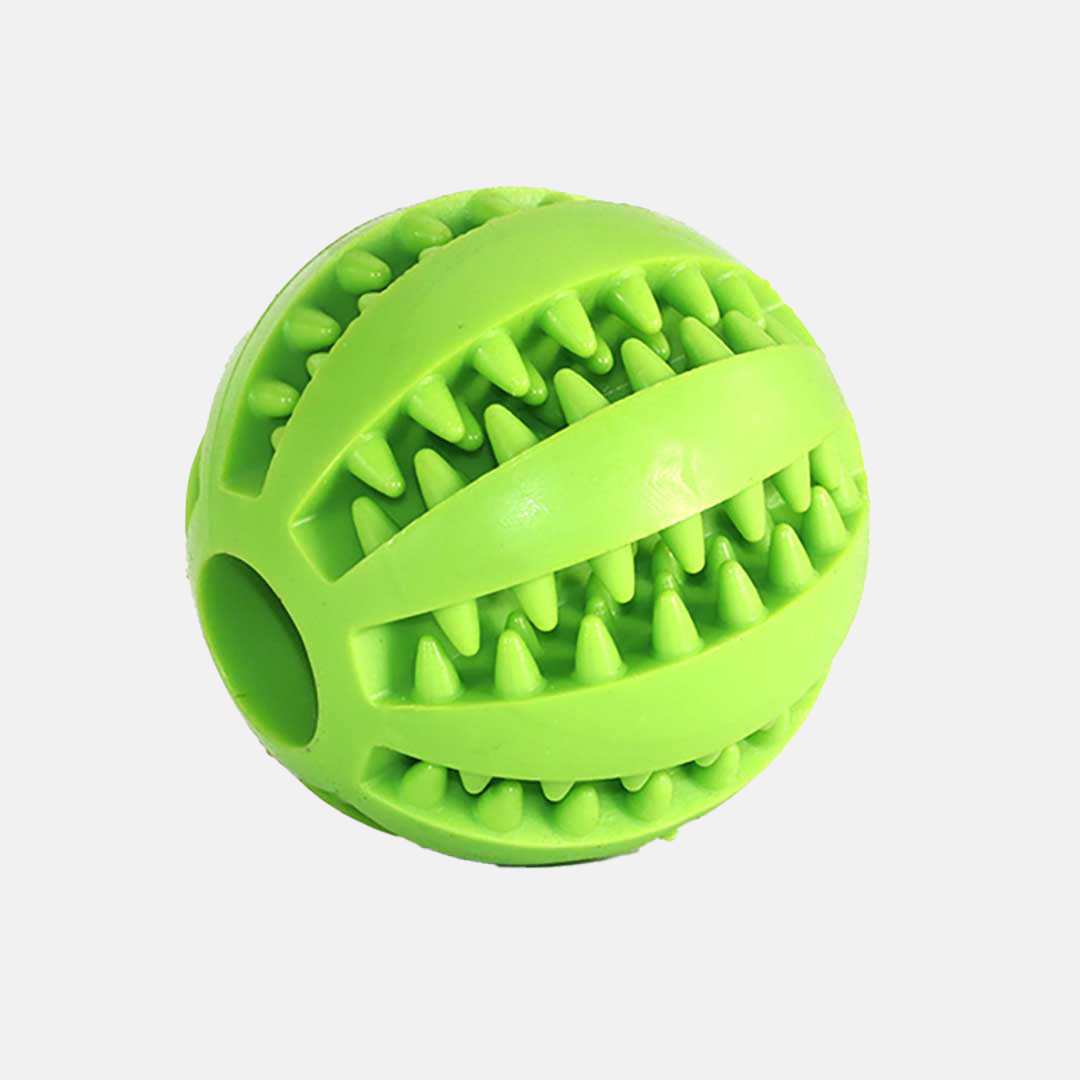 Waggle Interactive Rubber Pet Tooth Cleaning and Treat Dispenser Ball