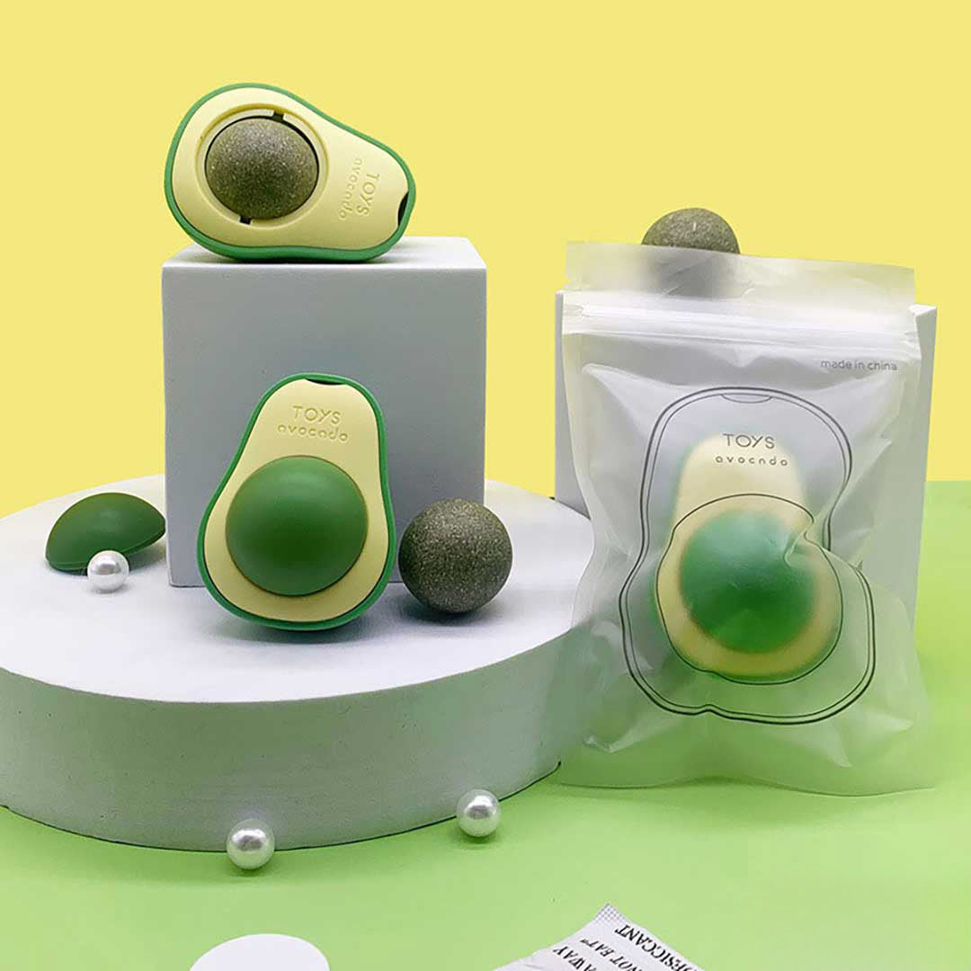 Waggle Avocado Edible Catnip Wall Ball