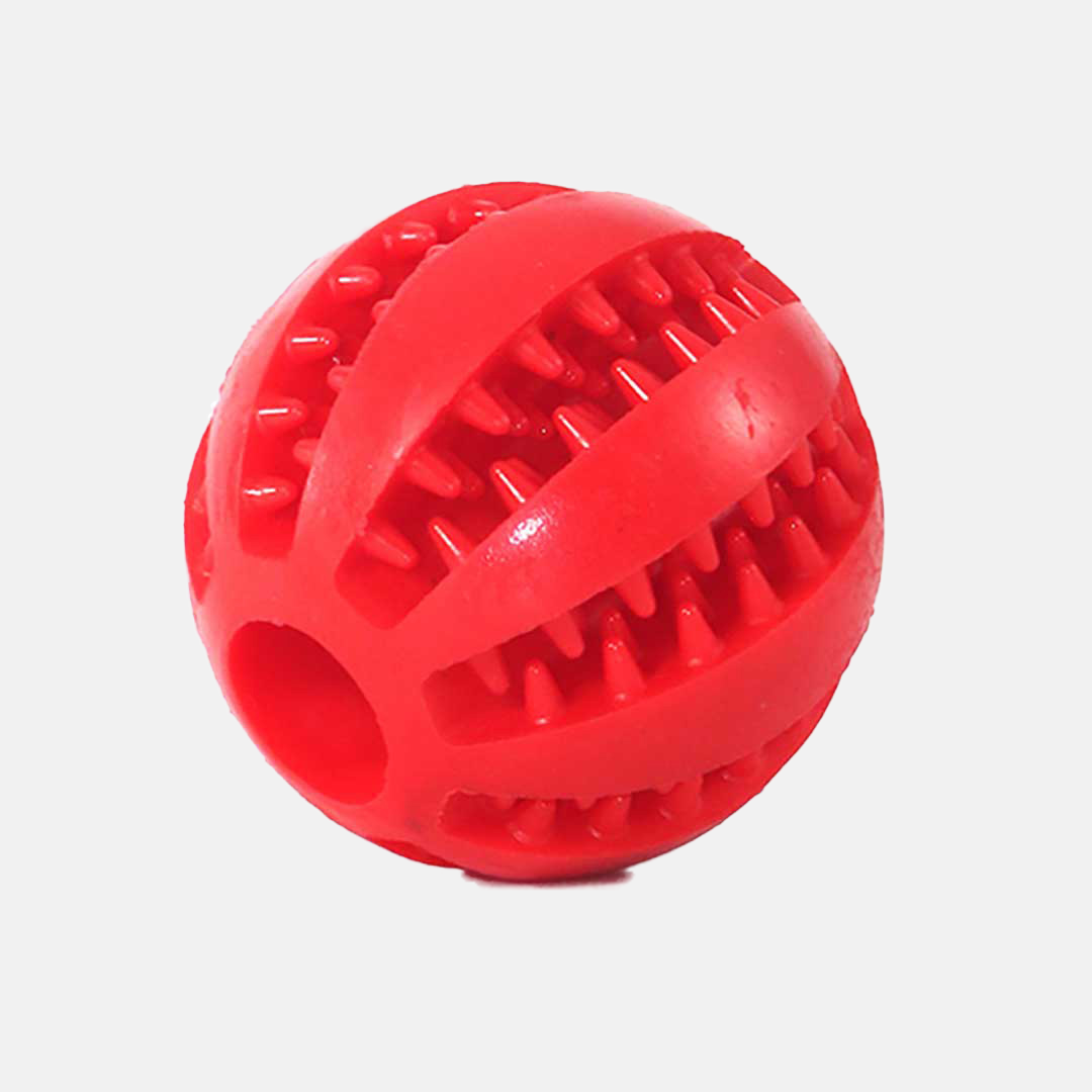 Waggle Interactive Rubber Pet Tooth Cleaning and Treat Dispenser Ball