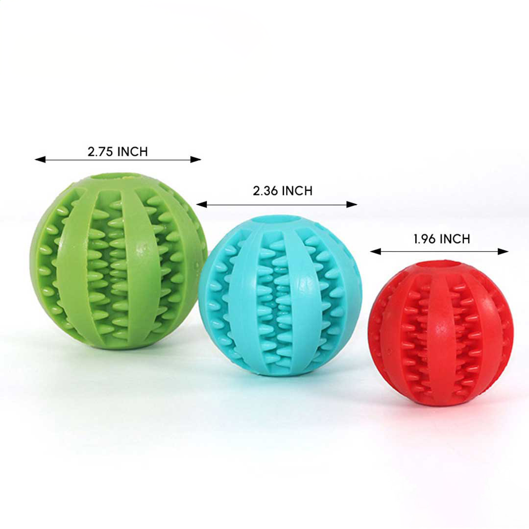 Waggle Interactive Rubber Pet Tooth Cleaning and Treat Dispenser Ball